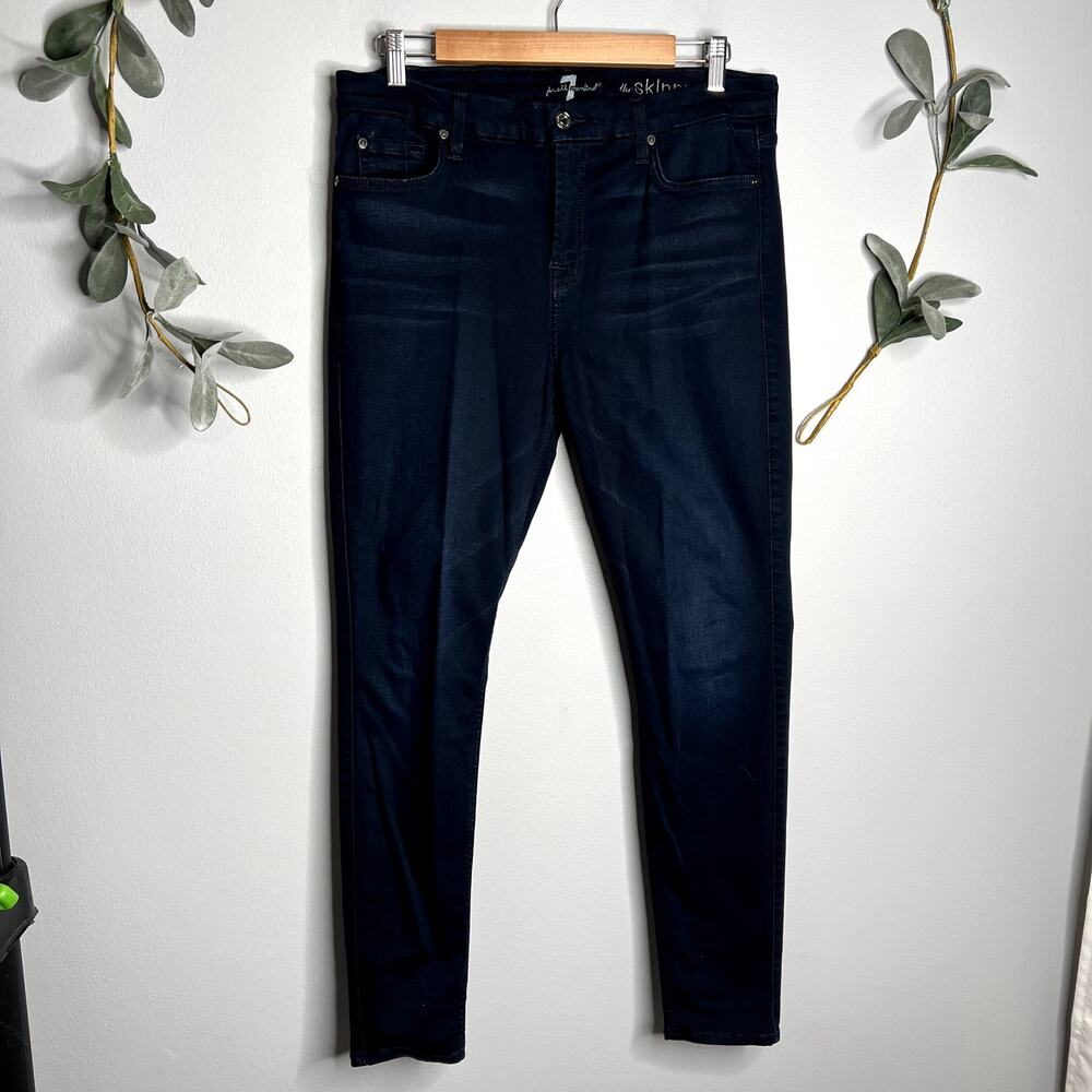 7 For All Mankind Dark Wash Skinny Jeans